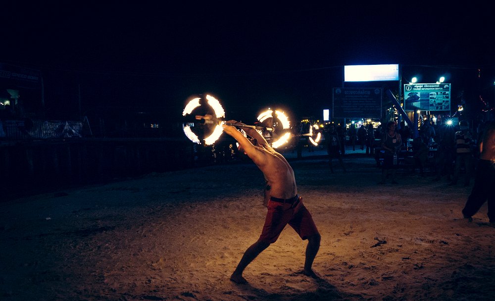 Koh Rong Main Beach Nightlife 